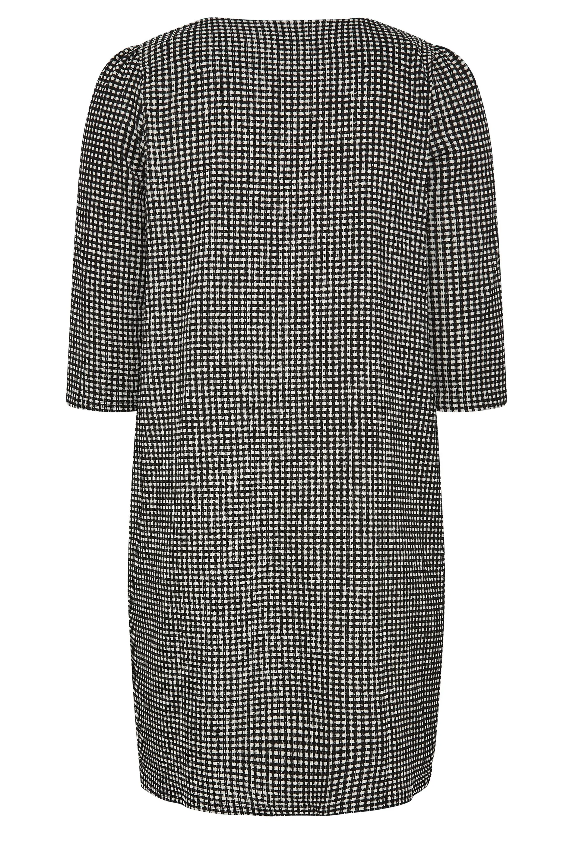 YOURS Curve Black Gingham Pocket Tunic Dress